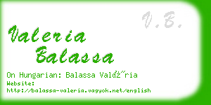 valeria balassa business card